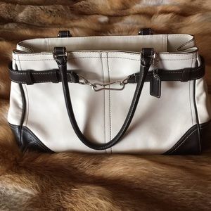 Coach Hampton leather carryall